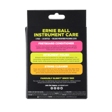 Load image into Gallery viewer, Ernie Ball Instrument Care 3-pack w/ Microfibre Polish Cloth