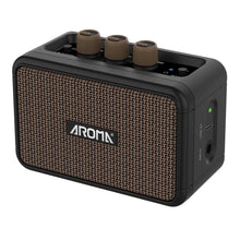 Load image into Gallery viewer, Aroma AG-04 Portable Mini Guitar Amplifier with Bluetooth - Black