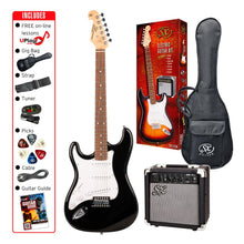 Load image into Gallery viewer, SX 4/4 Electric Guitar Pack - LEFT HAND - Black