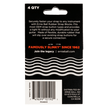 Load image into Gallery viewer, Ernie Ball Strap Blocks - Red and Black - 4 Pack