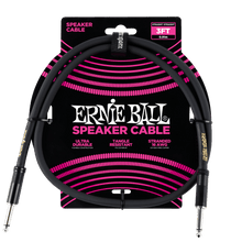 Load image into Gallery viewer, Ernie Ball Classic Speaker Cable Straight/Straight 3ft - Black