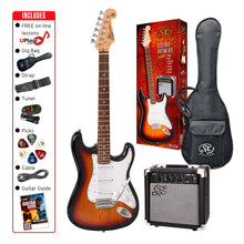 Load image into Gallery viewer, SX 4/4 Electric Guitar Pack - 3 Tone Sunburst
