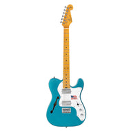 SX SEA2PHLPB Semi Hollow Electric Guitar - Blue American Swamp Ash