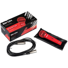Load image into Gallery viewer, Eikon Vocal Dynamic Red Microphone with Cable
