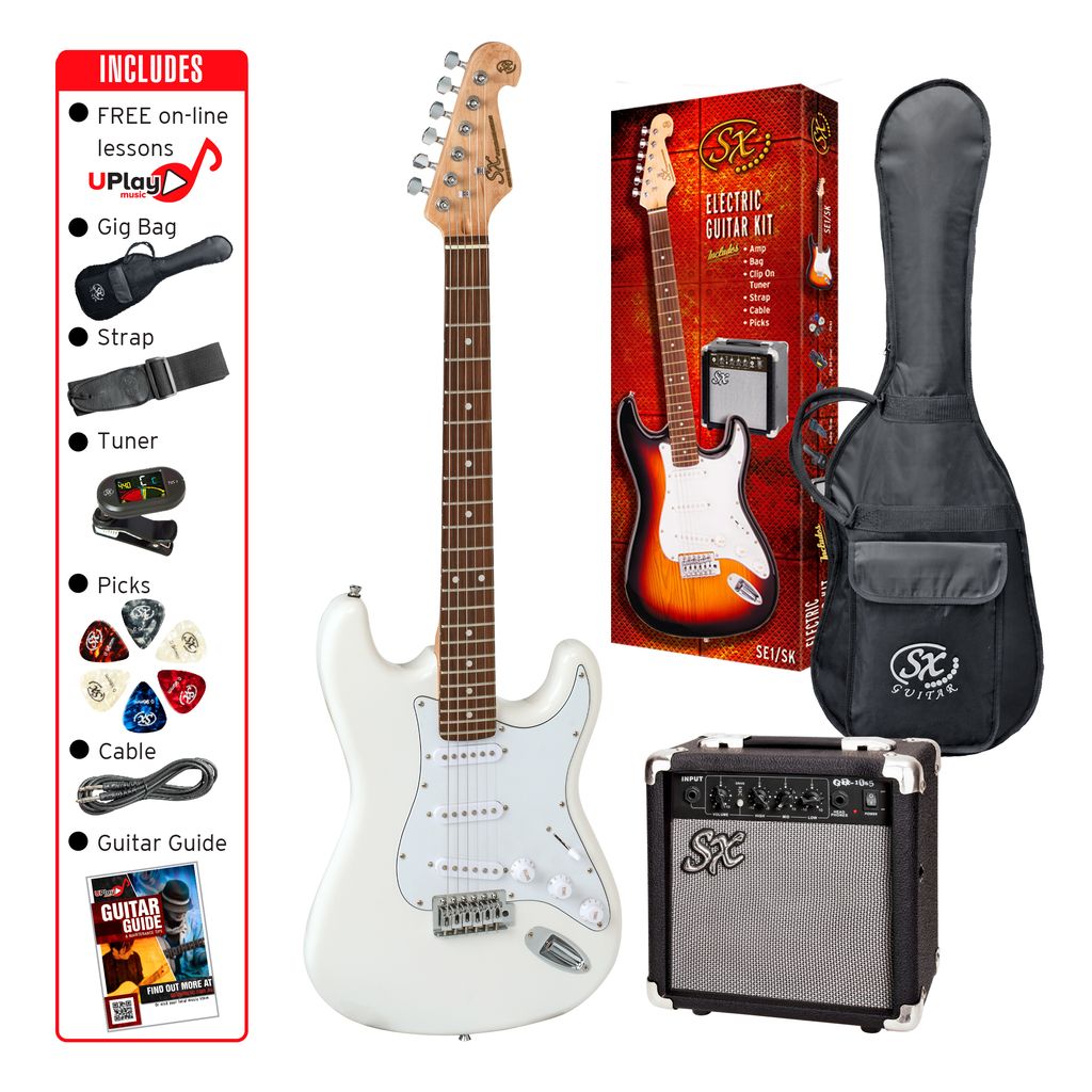 SX 4/4 Electric Guitar Pack - White