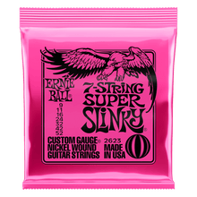 Load image into Gallery viewer, Ernie Ball Super Slinky Nickel Wound 7-String Electric Guitar Strings 9-52 Gauge
