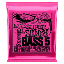 Load image into Gallery viewer, Ernie Ball Super Slinky Nickel Wound 5-String Electric Bass Strings 40-125 Gauge
