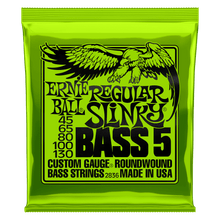 Load image into Gallery viewer, Ernie Ball Regular Slinky Nickel Wound 5-String Electric Bass Strings 45-130 Gauge
