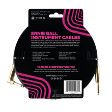 Load image into Gallery viewer, Ernie Ball Braided Instrument Cable Straight/Angle 10ft - Black w/Gold Connectors
