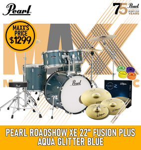 Pearl Roadshow XE 22" Fusion Plus - Aqua Blue Glitter
