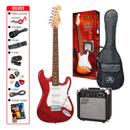SX 4/4 Electric Guitar Pack - Candy Apple Red