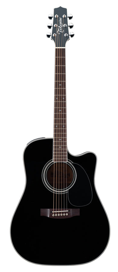 Takamine Legacy Series Dreadnought AC/EL Guitar with Cutaway in Black Gloss FinishTEF341SC