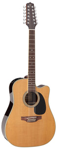 Takamine Thermal Top Series 12-String Dreadnought AC/EL Guitar with Cutaway in Natural Gloss FinishTEF400SCTT