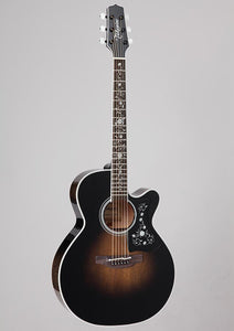 Takamine Thermal Top Series NEX AC/EL Guitar with Cutaway in Transparent Black Burst FinishTEF450CTTTBB