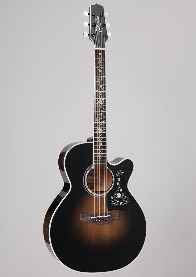 Takamine Thermal Top Series NEX AC/EL Guitar with Cutaway in Transparent Black Burst FinishTEF450CTTTBB