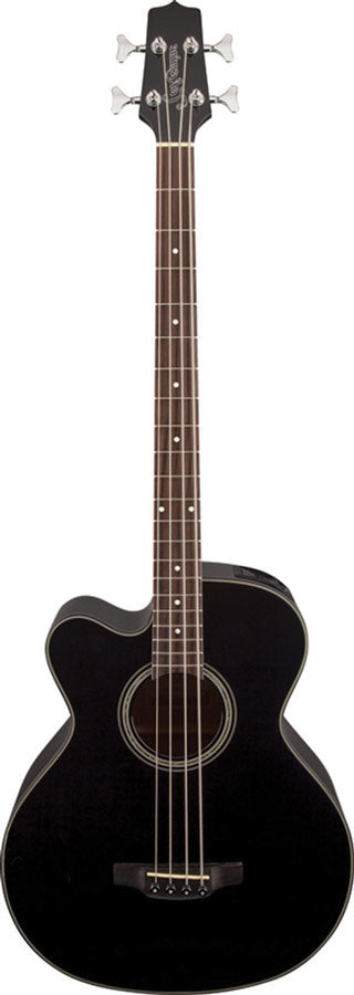 Takamine GB30 Series Left Handed AC/EL Bass Guitar with Cutaway in Black Gloss Finish  TGB30CEBLKLH