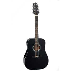 Takamine G30 Series 12 String Dreadnought Acoustic Guitar in Black Gloss Finish TGD3012BLK