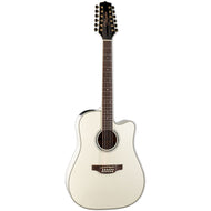 Takamine G37 Series 12-String Dreadnought AC/EL Guitar with Cutaway in Pearl White Gloss FinishTGD37CE12PW