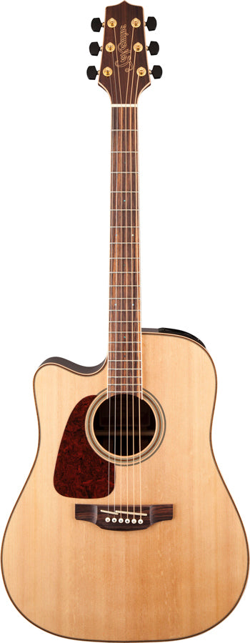 Takamine G90 Series Left Handed Dreadnought AC/EL Guitar with Cutaway in Natural Gloss Finish with 3-Piece BackTGD93CENATLH