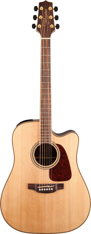 Takamine G90 Series Dreadnought AC/EL Guitar with Cutaway in Natural Gloss Finish with 3-Piece BackTGD93CENAT