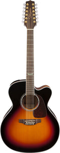 Takamine G70 Series 12 String Jumbo AC/EL Guitar with Cutaway in Brown Sunburst TGJ72CE12BSB