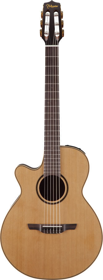 Takamine Pro Series 3 Left Handed FCN Nylon String AC/EL Guitar with Cutaway in Natural Satin FinishTP3FCNLH