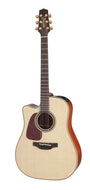 Takamine Pro Series 4 Left Handed Dreadnought AC/EL Guitar with Cutaway in Natural Gloss FinishTP4DCLH