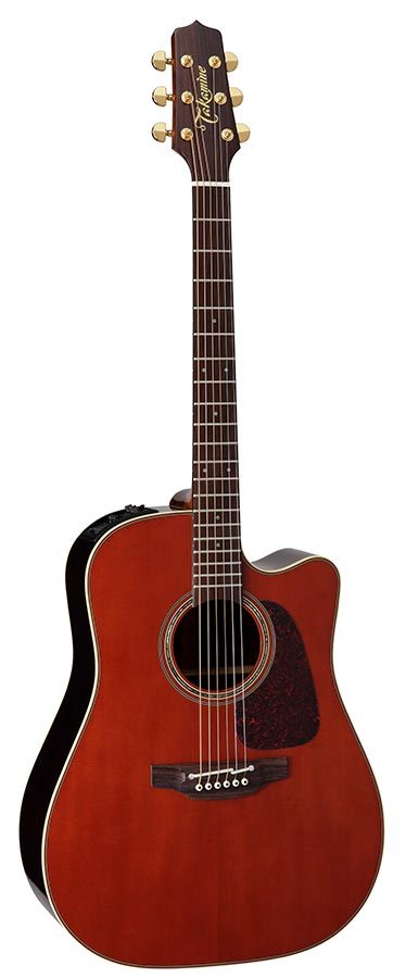 Takamine Pro Series 5 Dreadnought AC/EL Guitar with Cutaway in Whiskey Brown Gloss FinishTP5DCWB