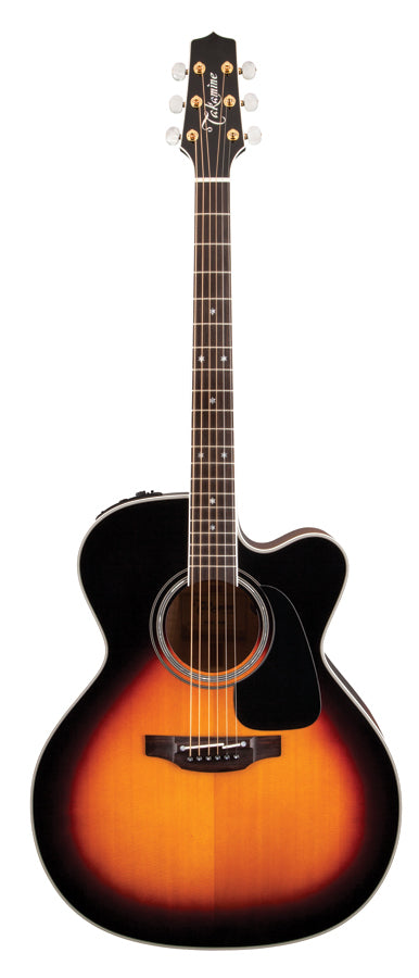 Takamine Pro Series 6 Jumbo AC/EL Guitar with Cutaway in Brown Sunburst Gloss FinishTP6JCBSB