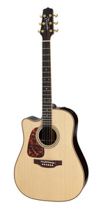 Takamine Pro Series 7 Left Handed Dreadnought AC/EL Guitar with Cutaway in Natural Gloss FinishTP7DCLH