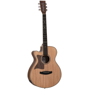 Tanglewood TRSFCEBWLH Reunion Australian Red Cedar Top Super Folk C/E with Black Walnut B/S Left Handed