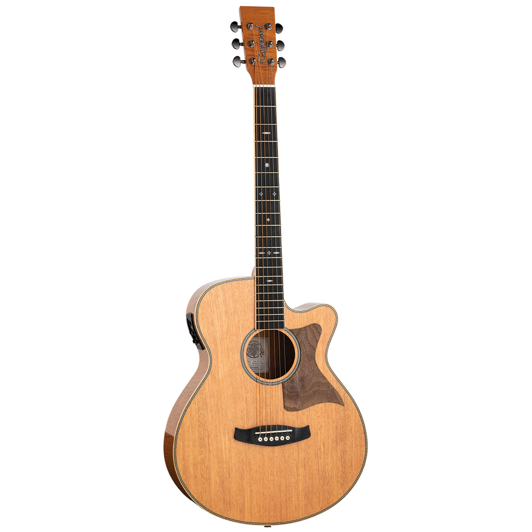 Tanglewood TRSFCEFMH Reunion Australian Red Cedar Top Super Folk C/E with Flame Okoume B/S