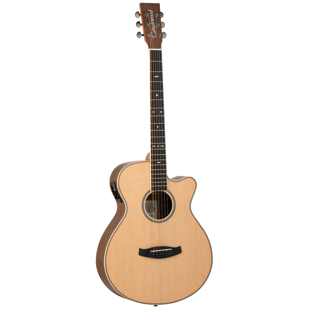 Tanglewood TRU4-CE-BW / TRPRO-SFCE-BW Reunion Pro Solid Australian Red Cedar Top Super Folk C/E with Black Walnut B/S