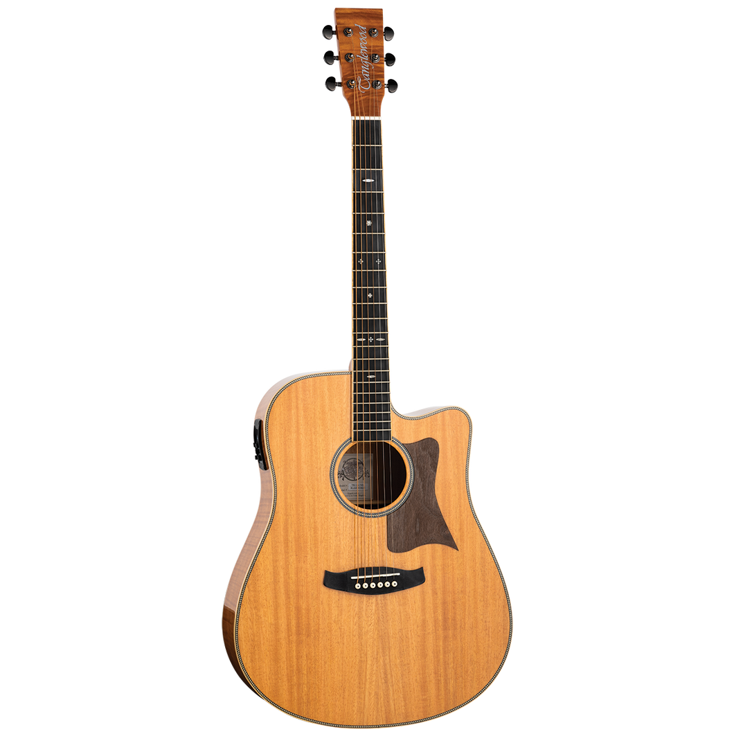 Tanglewood TRU5-CE-FMH / TRPRO-DCE-FMH Reunion Pro Solid Australian Red Cedar Top Dreadnought C/E with Flame Okoume B/S