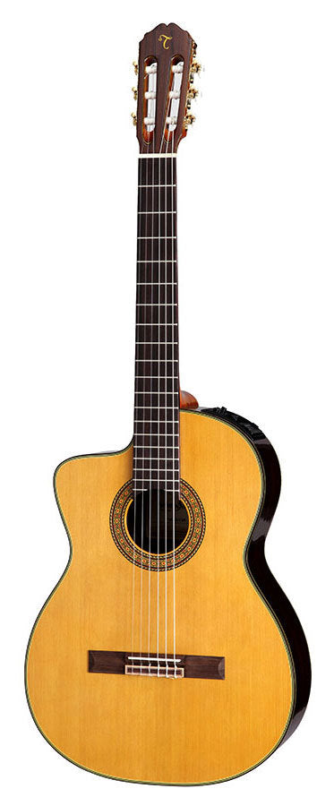 Takamine Pro Series Left Handed AC/EL Full Size Classical Guitar with Cutaway in Natural Gloss FinishTTC132SCLH