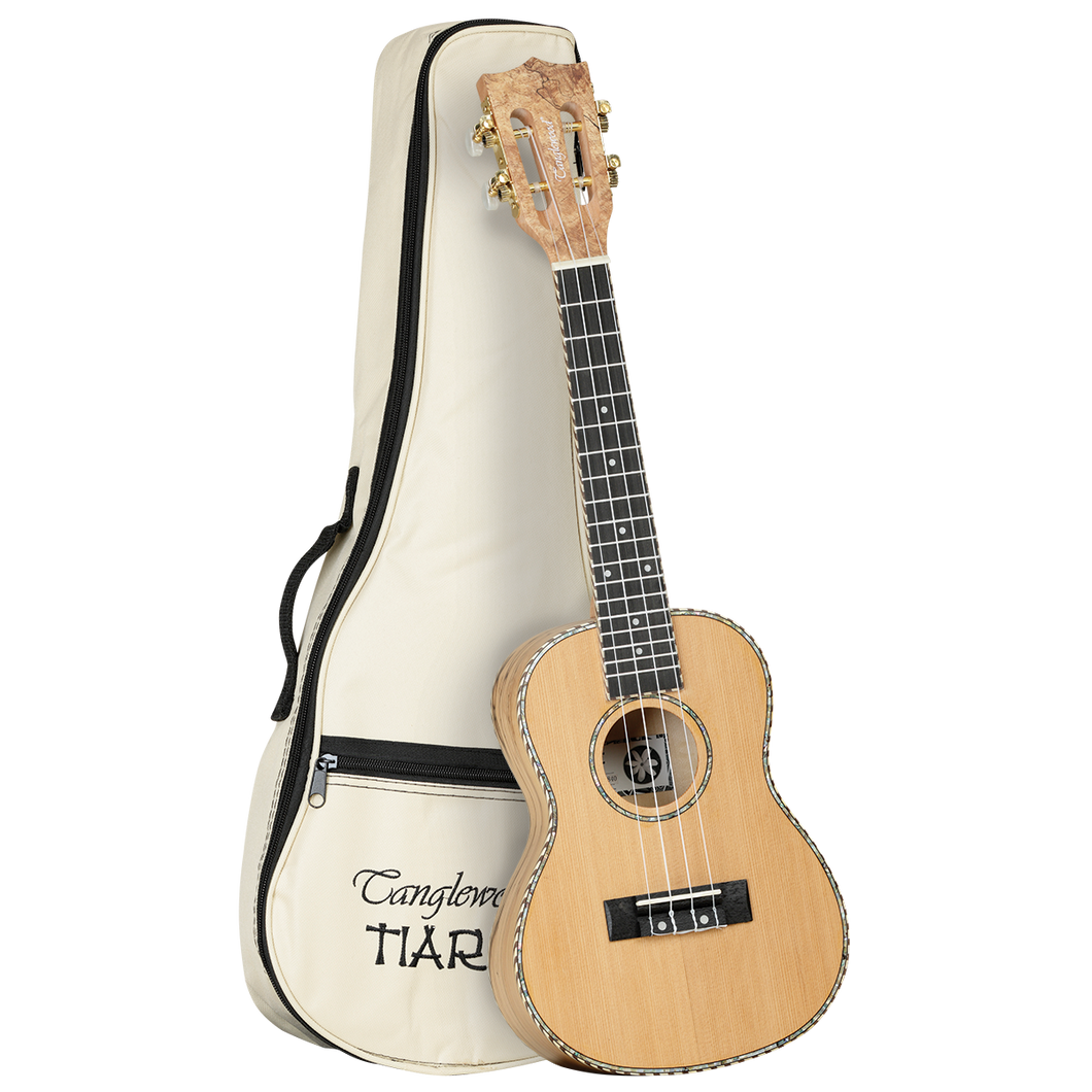 Tanglewood TWT11B Tiare Concert Uklulele Cedar/Spalted Maple with Bag