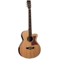 Tanglewood TW45RE Sundance Reserve All Solid Superfolk C/E Natural Cedar Top with Case