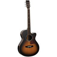 Tanglewood TW45RVSE Sundance Reserve All Solid Superfolk C/E Vintage Burst Cedar Top with Case