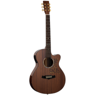 Tanglewood TW47RE Sundance Reserve All Solid Mahogany Superfolk C/E with Case