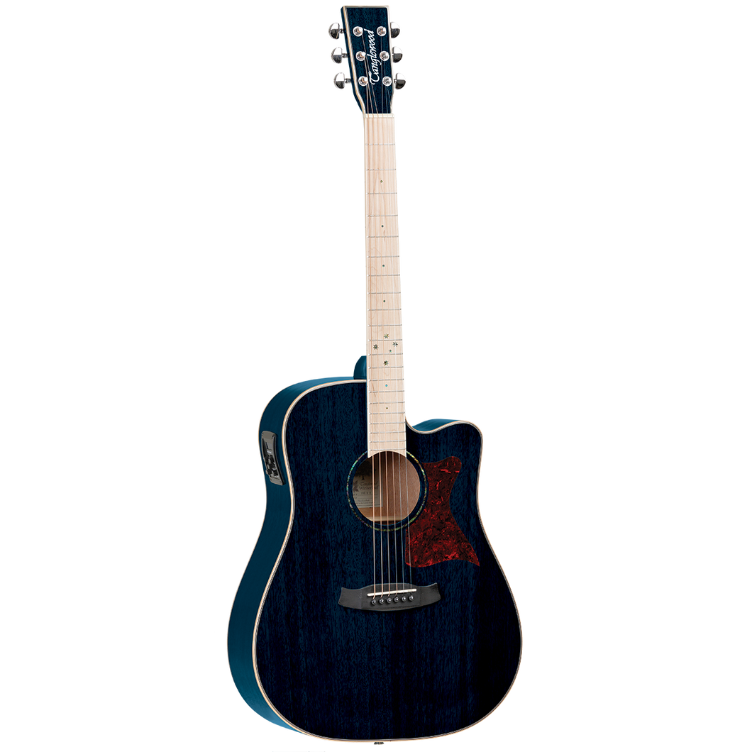 Tanglewood TW5EBLA Winterleaf Blonde Dreadnought C/E Bondi Blue Gloss