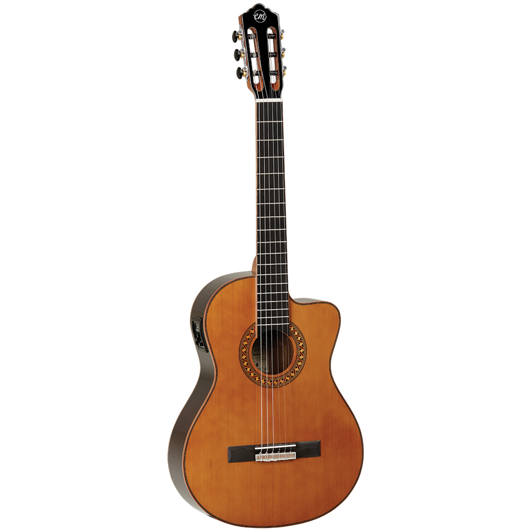 Tanglewood TWEMDC5 Enredo Madera Dominar Solid Cedar Top Classical Cutaway/Electric Guitar