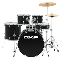 Load image into Gallery viewer, DXP Drum Kit 5 Piece Fusion Plus Complete Kit - Black
