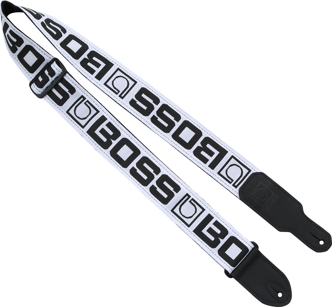 Boss Instrument Strap - White & Black