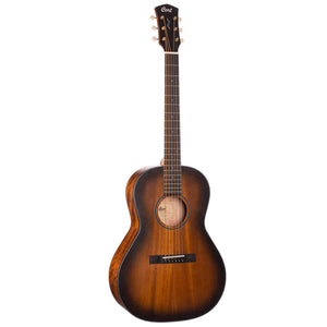 Cort Core-PE Mahogany Parlour Acoustic Electric - Open Pore Black Burst
