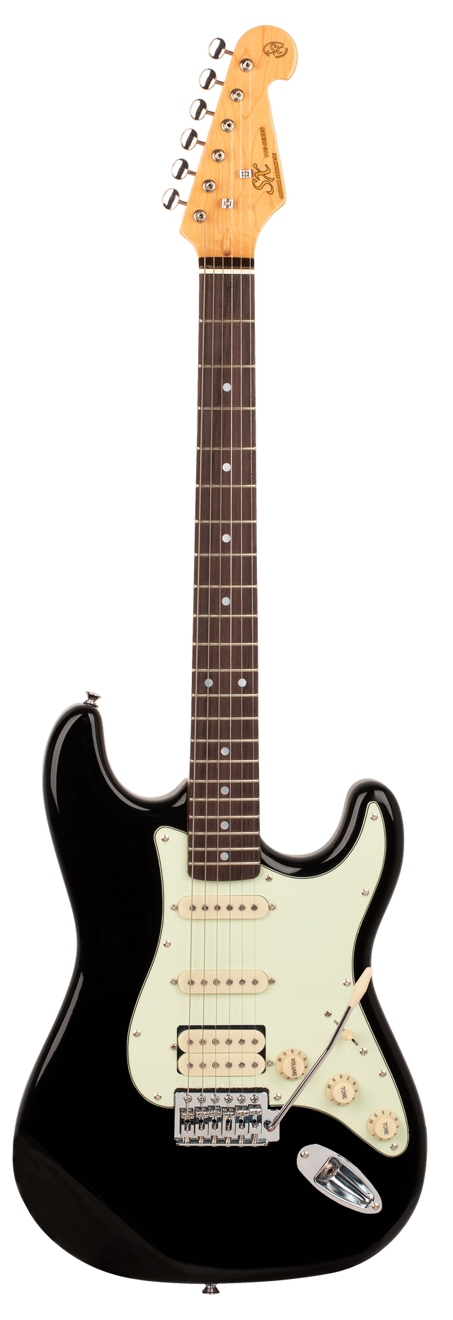 SX Strat Style Electric Guitar HSS - Black