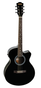 Redding Grand Concert electric/acoustic Guitar package Black Gloss RGC51PCEBK