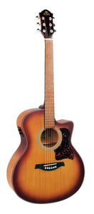 GILMAN Grand Auditorium electric/acoustic Guitar Tobacco Sunburst Satin GA12CETS