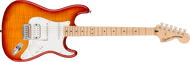 Squier Affinity Series Stratocaster FMT HSS, Maple Fingerboard, White Pickguard, Sienna Sunburst