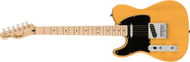Squier Affinity Series Telecaster Left-Handed, Maple Fingerboard, Black Pickguard, Butterscotch Blonde