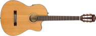 Fender CN-140SCE Nylon Thinline, Walnut Fingerboard, Natural w/Case